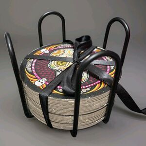 13 Pc Sugar Skull Mandala Cardboard Coasters Set Holder - Dia De Los Muertos